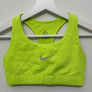 Nike Dri-Fit Highlighter Yellow Workout Bra in XS
